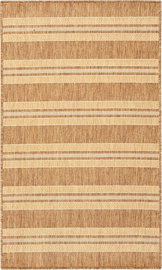 Nourison Home Horizon Indoor/Outdoor Natural 3' x 5' Area Rug - Easy Clean, Non Shedding, Bed Room, Living Room, Dining Room, Kitchen (3' x 5')
