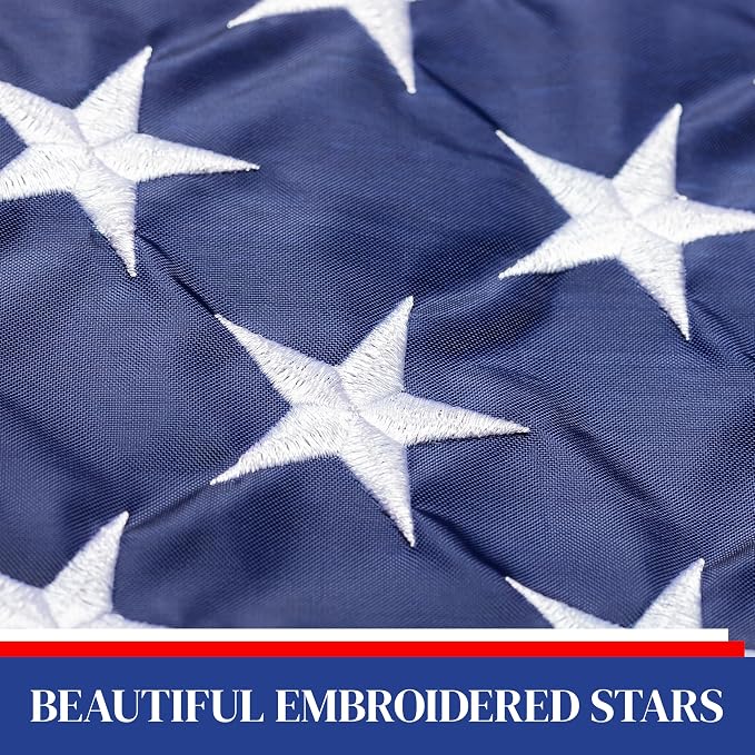 Evergreen Flag American Flag 3x5 Estate Size | Heavy Duty Outdoor Premium 310D | Embroidered Stars and Stripes and Quadruple Stitched Edge | USA Residential or Commercial