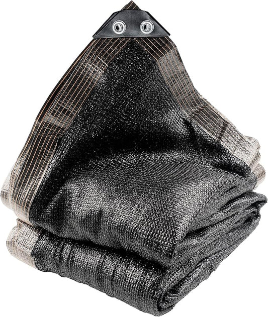 90% 20 X 48 FT Black Shade Cloth, Outdoor Woven Sun Shade with Grommets, Durable Breathable Netting Shading Antifreezing for Patio, Garden, DIY Home, Plants Cover, Greenhouse, Dog Kennel