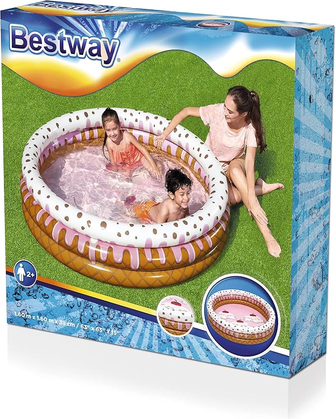 Bestway Inflatable Pool Sundae Funday Ice Cream Printed Kids Outdoor Fun