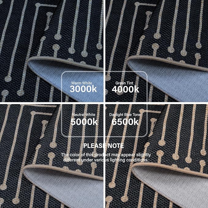 Lahome Maze Lines Washable Kitchen Runner Rug, 2x8 Black Outdoor Runner Rug | Low Pile Non Slip Non Shedding Easy Jute Carpet for Hallway Entryway