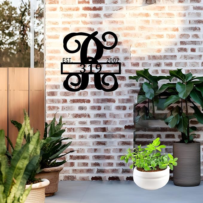 Family Established Yard Sign - Personalized Metal ACM Name Wall Decor for Outdoor - 18 inch Made in USA - Custom Front Porch Door Hanger - Wedding Gift for Couple - Realtor Closing