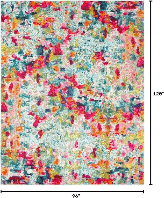 Unique Loom Chromatic Collection Area Rug - Champagne (8' x 10' Rectangle, Multi/ Blue)