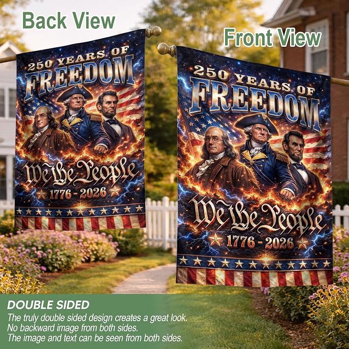1776-2026 Commemorative, 250 Anniversary Usa Flag, 250th Anniversary Patriotic Design, We The People Flags, Doubleided Outdoor Yard Decoration For Independence Day 5 (30x40 Inch)