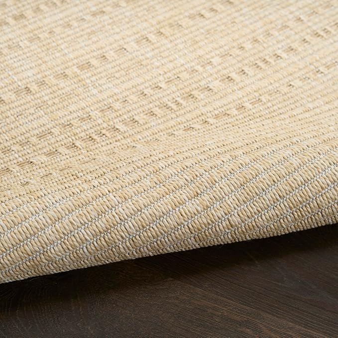 Nourison Home Tulum Cream 2' x 3' Area Rug - Easy Clean, Non Shedding, Bed Room, Living Room, Dining Room, Kitchen (2' x 3')