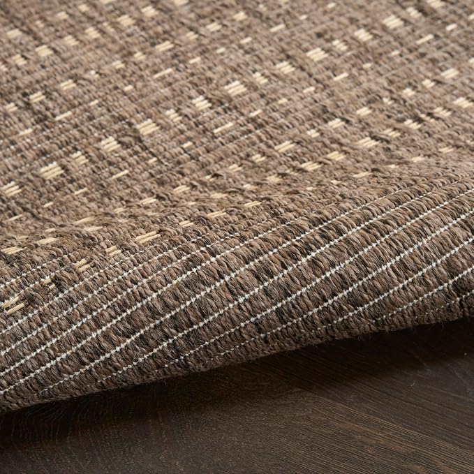 Nourison Home Tulum Brown 4' x 6' Area Rug - Easy Clean, Non Shedding, Bed Room, Living Room, Dining Room, Kitchen (4' x 6')