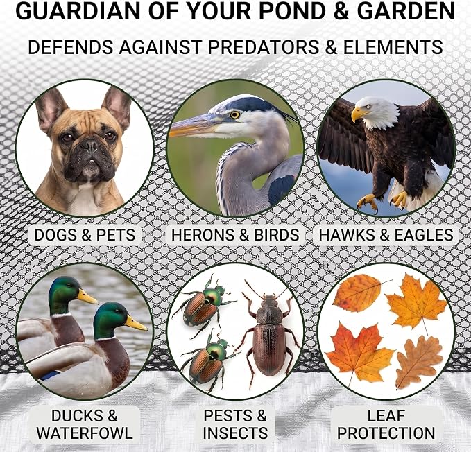 PGL Pond Cover Net Garden Dome Netting - Outdoor Protecting Tent for Fish Koi 5×7FT