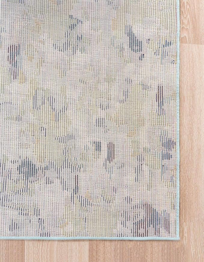 Unique Loom Chromatic Collection Area Rug - Champagne (10' 6" x 16' 5" Rectangle, Light Blue/ Blue)