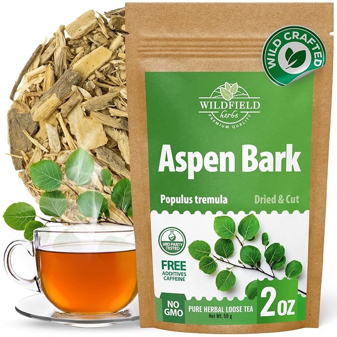 2 oz. Aspen Bark Herbal Tea (Populus tremula) – 56g Dried Aspen Bark Herb Tea Corteza de Álamo Temblón