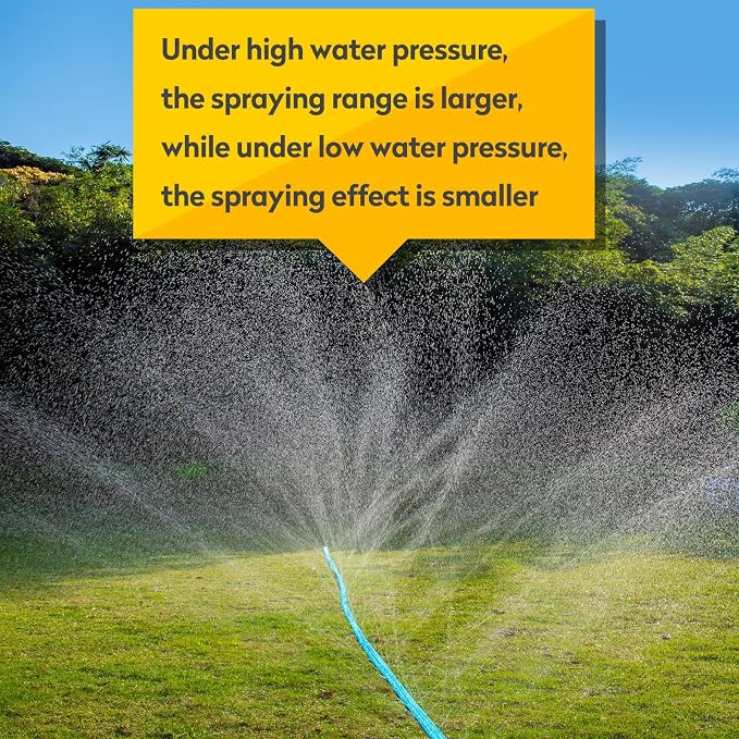 Winisok Upgraded Flat Sprinkler & Soaker Hose for Garden, Heavy Duty 3-Tube Lawn Irrigation Hose with Landscape Stakes, No-Kink Flexible Watering Hose for Yard, Plants & Kids Summer Fun (75FT)