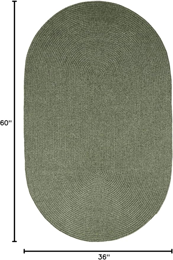 Superior Jute Oval Indoor Area Rug, Green