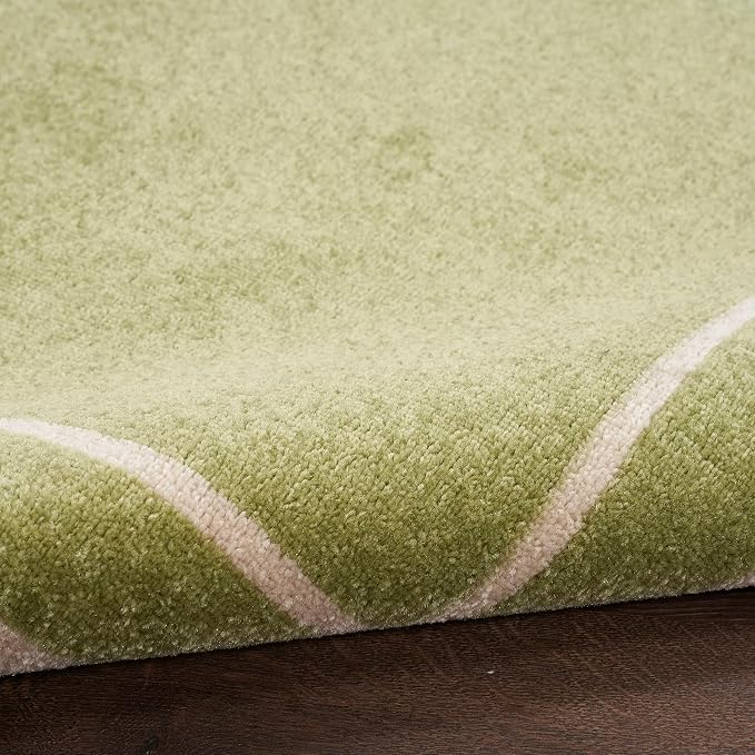 Nourison Home Nourison Essentials Green Ivory 5' x 7' Area Rug - Easy Clean, Non Shedding, Bed Room, Living Room, Dining Room, Kitchen (5' x 7')