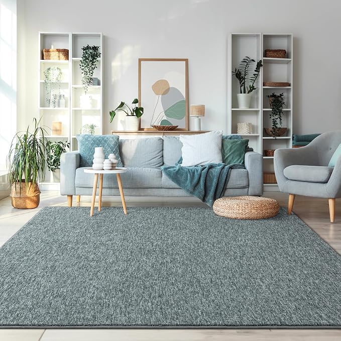 Chicrug Modern 6x9 Memory Foam Area Rugs for Bedroom Living Room | Low-pile Carpet Rug for Kids Playroom, Floor Rug for Bedside Dorm Dining Room Home, Grey and White