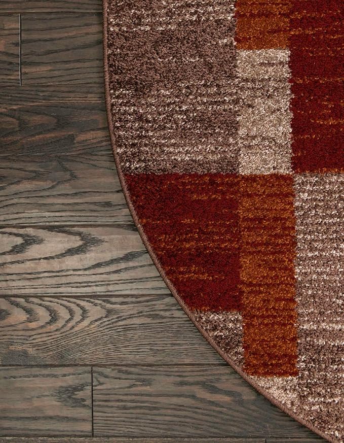 Unique Loom Autumn Collection Area Rug - Providence (3' 3" x 5' 3" Oval, Multi/ Beige)