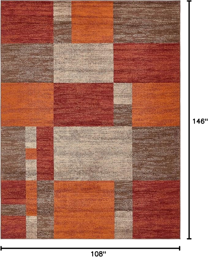 Unique Loom Autumn Collection Area Rug - Providence (9' x 12' 2" Rectangle, Multi/ Beige)