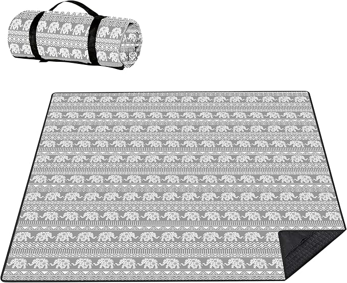 Picnic Blankets Beach Blanket 80" X 80" Extra Large Waterproof Camping Blankets Portable Outdoor Mat 3-Layer Blanket for Beach, Hiking, Park, Music Festival, Grass Lawn,Travel
