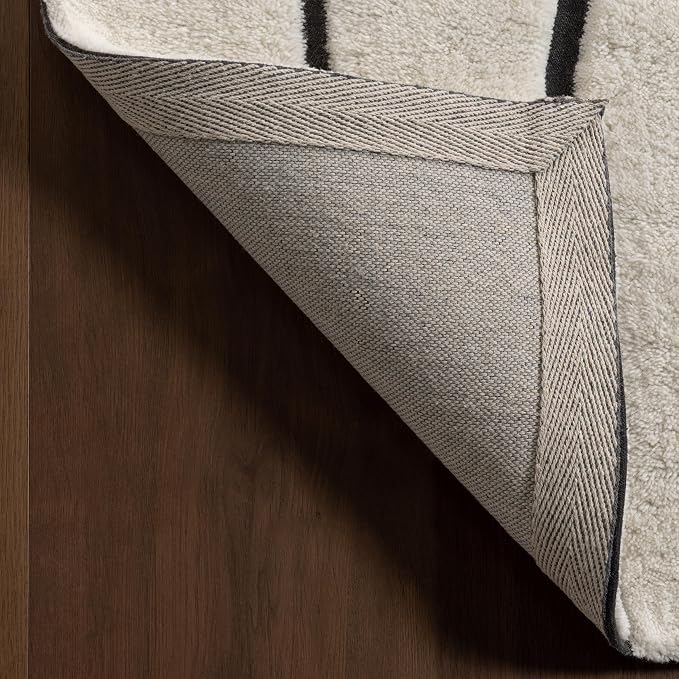 Nuloom Nazco Charcoal Geometric Hand Tufted Area Rug, 9' x 12' | Nuloom Nazco Geometric 9' x 12' Wool Area Rug for Living Room Bedroom Dining Room, Charcoal
