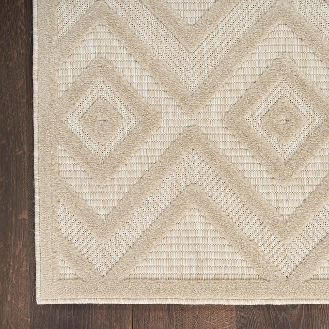Nourison Home Versatile Cream 2' x 4' Area Rug - Easy Clean, Non Shedding, Bed Room, Living Room, Dining Room, Kitchen (2' x 4')