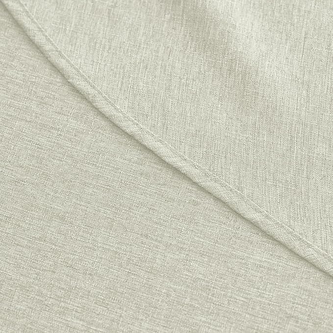 Decorelia Waterproof Round Tablecloth for Round Dining Table, Decorative Rustic Soft Wipeable Table Cloths Cover Indoor Outdoor Use for Holiday,Wedding, Kitchen (70 Inch,Round (4-6 Seats),Light Grey)