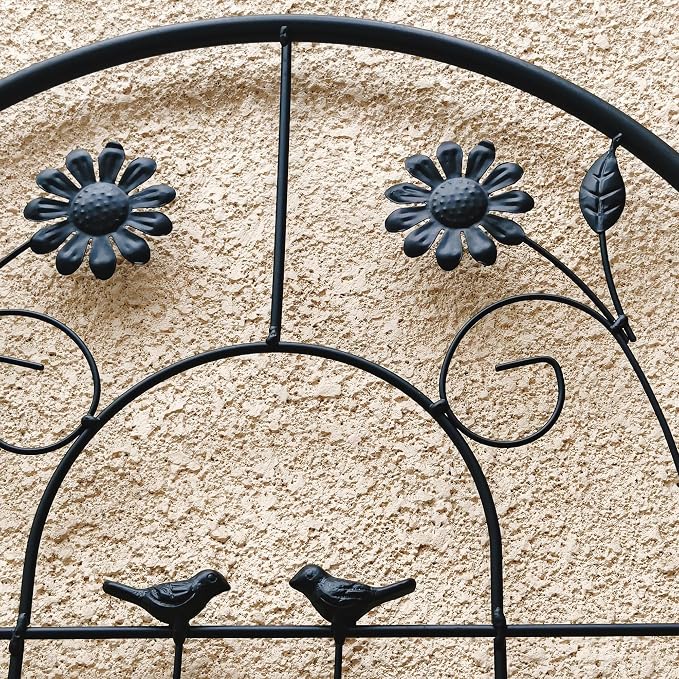 4/2 Pack White Metal Garden Trellis, 86.7" x 19.7" 71" x 19.7" Rustproof Plant Support Frame, Decorative Climbing Vine Trellis for Flower Vegetable Patio Garden Decor (Black, 86.7" x 19.7", 2 Pack)