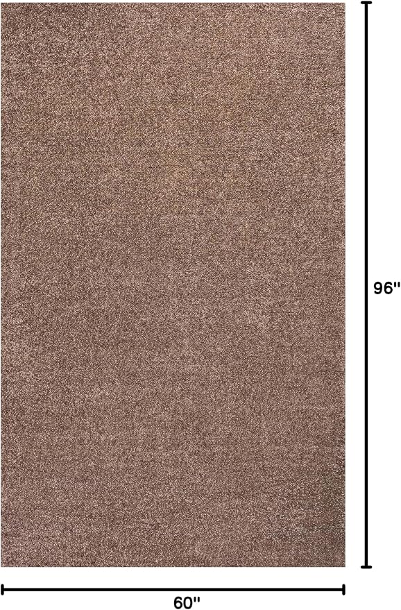 JONATHAN Y Haze Solid Low-Pile Brown Indoor Area Rug 5x8, Coastal,Bohemian,Minimalist,Classic, Easy-Cleaning for Living Room,Bedroom,Kitchen,Pet Friendly,Non-Shedding (SEU100J-5)