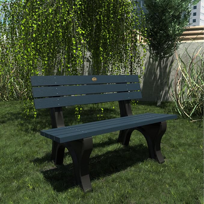 Sequoia Professional Aurora 4 ft Park Bench, Federal Blue