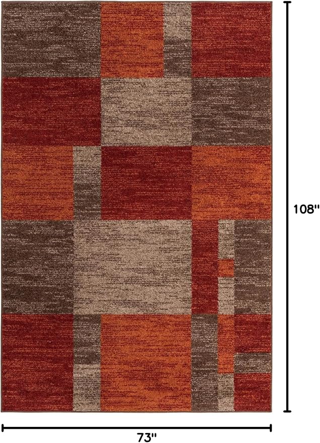 Unique Loom Autumn Collection Area Rug - Providence (6' 1" x 9' Rectangle, Multi/ Beige)