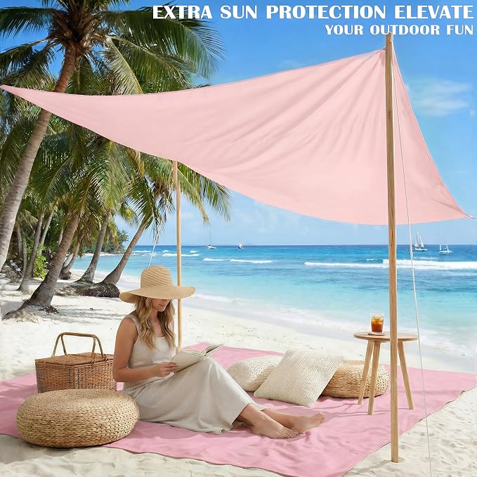 Famstar Beach Blanket Oversized Extra Large 78"X81"/10'X9',Waterproof Sandproof Beach Blanket 2-8 Adults Lightweight Durable for Travel Camping Hiking Picnic