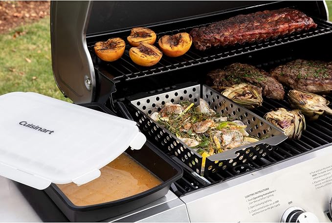 Cuisinart CMT-200 Marinade and Grilling Basket Set, Stainless Steel