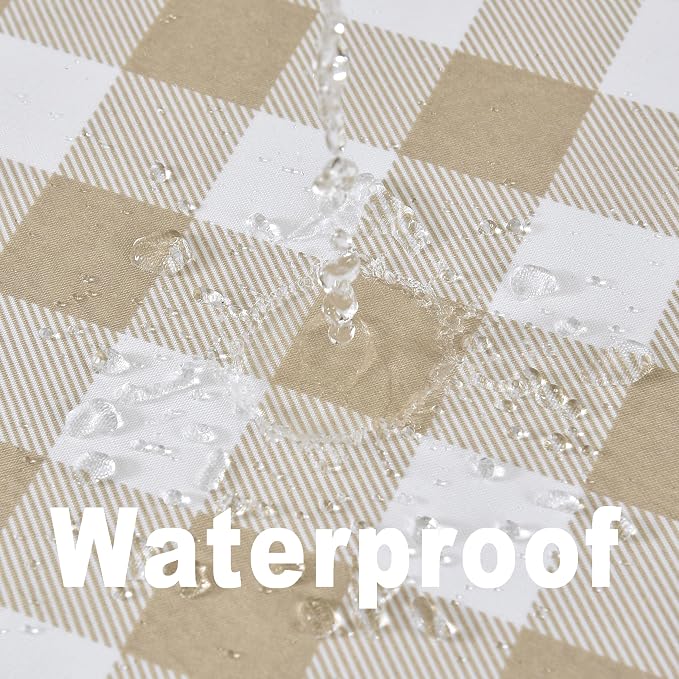 Classic Gingham Tablecloth Fabric - Oblong 58x120 Water Resistant Chequered Pattern Table Cloth for Indoor/Outdoor Use - Tabletop Cover for Birthday, Picnics, Gardens, and Parties