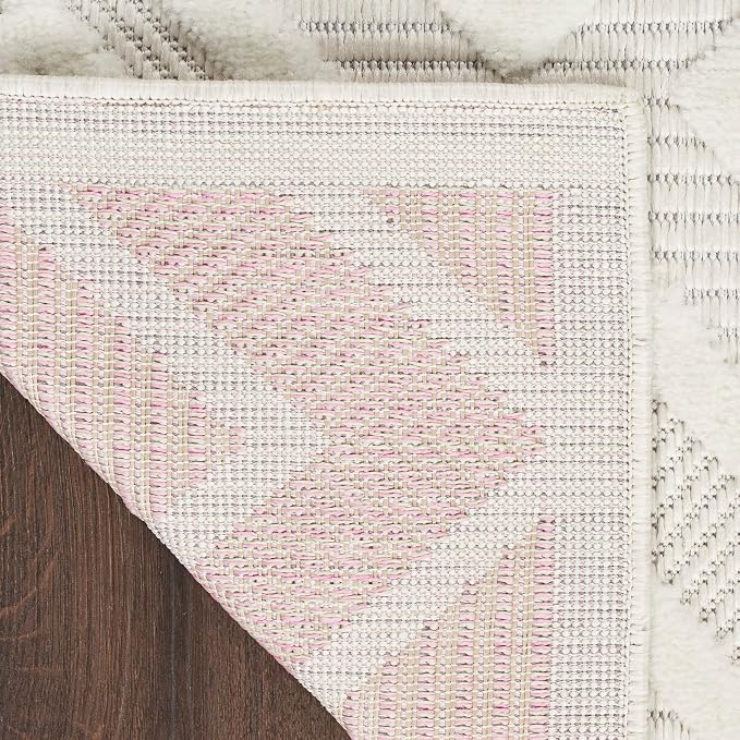 Nourison Home Versatile Ivory White 4' x 6' Area Rug - Easy Clean, Non Shedding, Bed Room, Living Room, Dining Room, Kitchen (4' x 6')