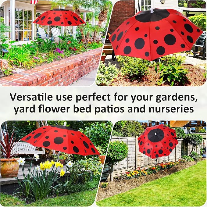Plant Umbrellas for Outdoor Plants, Large Garden Plant Umbrella Shade Upgraded Adjustable Angle Height for Potted Plants Garden Beds