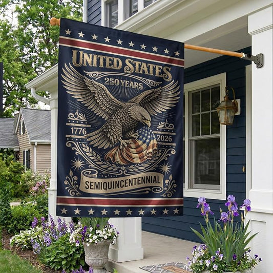 1776-2026 Commemorative, 250 Anniversary Usa Flag, Dualided Design, American 250th Anniversary Patriotic Design, American Flag With Eagle, Garden Flags For Outside 1 (30x40 Inch)
