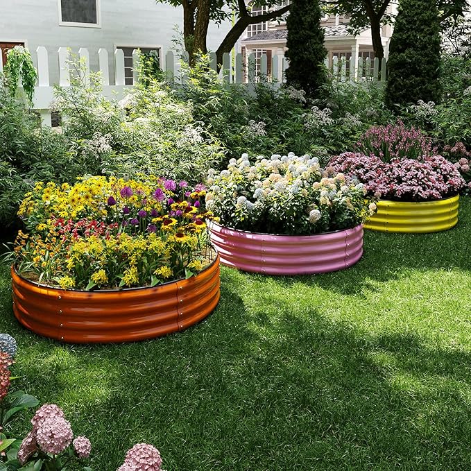 ZFHgarden Galvanized Metal Planter Raised Garden Bed Kit for Gardening Outdoor，4x2x1ft 2 Planter Grow Garden Box Raised Flower Bed，Long Vegetable Clearance Herb Raised Garden Beds for Gardening Metal
