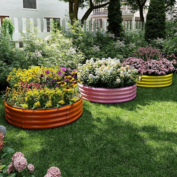 ZFHgarden Galvanized Metal Raised Garden Bed Kit, 4x2x1ft Outdoor Planter Box, Garden Grow Bed for Vegetables, Flowers, Patio Gardening