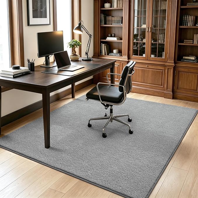 Keeko 4x4 Square Area Rugs for Living Room Bedroom,Soft Washable Carpet | Modern Indoor Memory Foam Entryway Rug Low Pile Minimalist Non Slip Rug for Kids Nursery Dorm Room Home Decor Grey