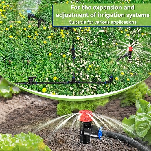 10PCS 1/4 inch Tubing Drip Irrigation Emitters Sprayer, Emitter Sprayer with Stake, Irrigation Dripper Sprinklers for Drip Irrigation System Parts & Connectors