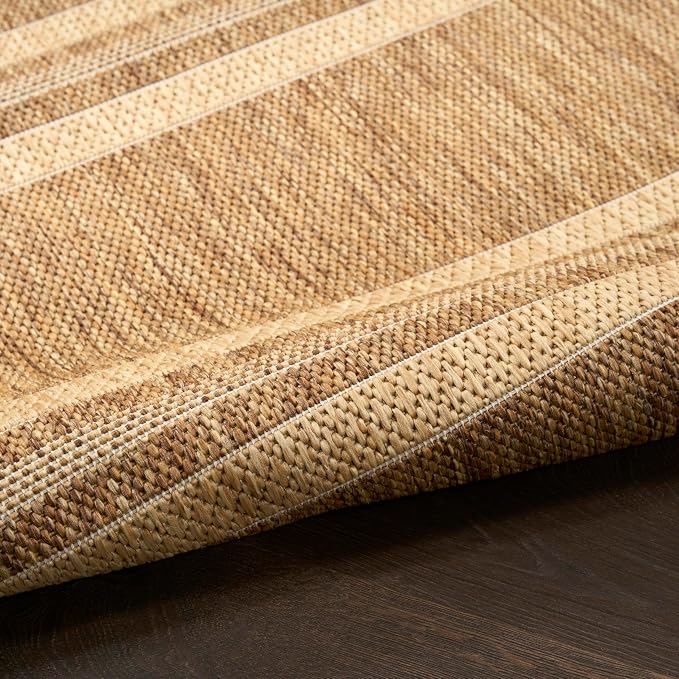 Nourison Home Horizon Indoor/Outdoor Natural 9' x 12' Area Rug - Easy Clean, Non Shedding, Bed Room, Living Room, Dining Room, Kitchen (9' x 12')