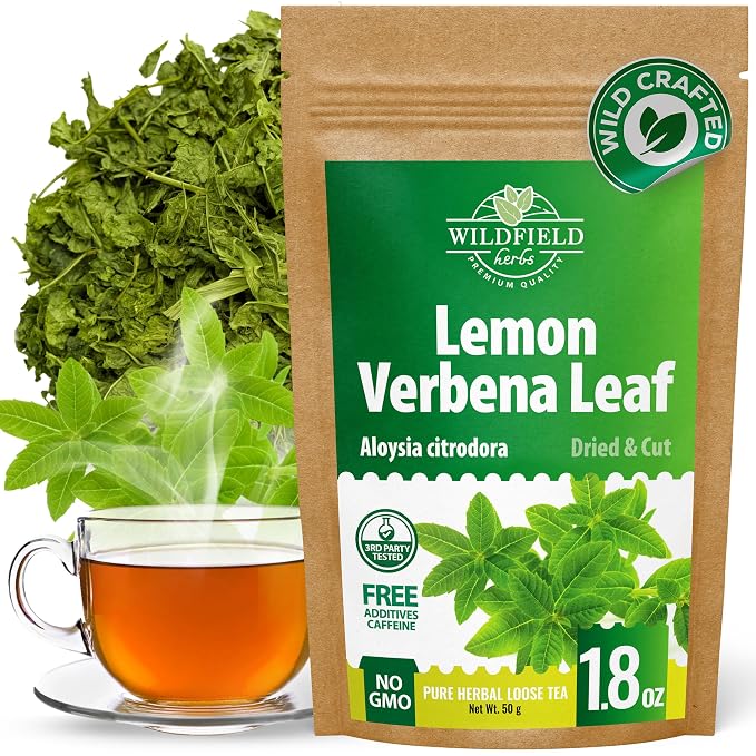 1.8 oz. Lemon Verbena Herbal Tea (Aloysia Citrodora) – 51g Dried Lemon Verbena Herb Tea Cedrón
