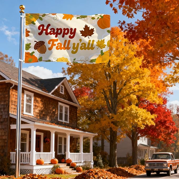 12Pcs Seasonal Garden Flags for Outside 3x5Ft Double Sided Yard Flags Holiday Banner with Grommets for All Seasons Holiday Decorations Fall Thanksgiving Halloween Christmas