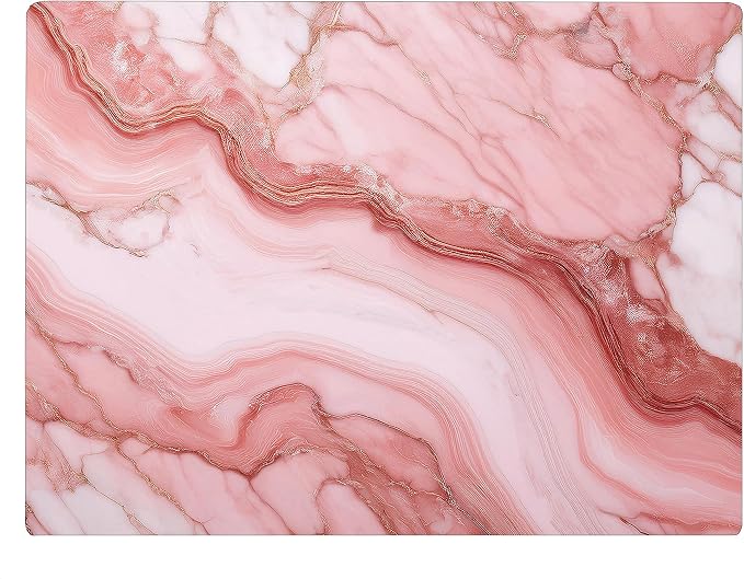 Pink White Marble Kitchen Glass Cutting Board Ocean Decorative Gift Marbled Granite Stone Rock Gift For Her Mom Wife (Pink 4)