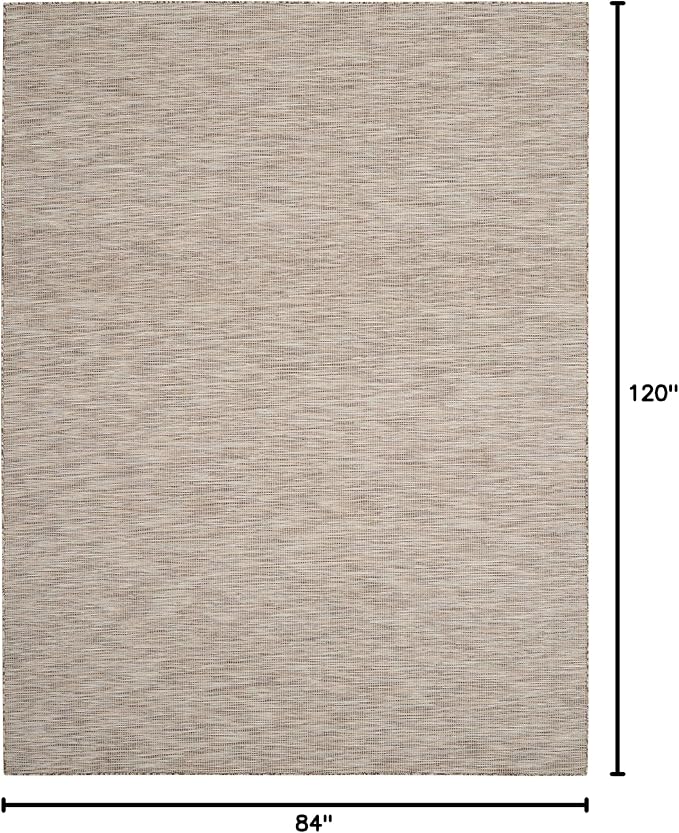Nourison Home Positano Beige 7' x 10' Area Rug - Easy Clean, Non Shedding, Bed Room, Living Room, Dining Room, Kitchen (7' x 10')