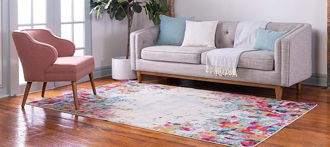 Unique Loom Chromatic Collection Area Rug - Joyous (9' x 12' 2" Rectangle Multi/Blue)
