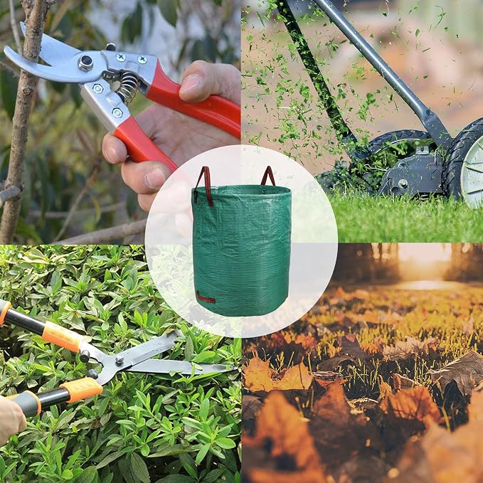 5-Pack 72 Gallons Garden Bag Heavy Duty Gardening Bags, Lawn Pool Garden Leaf Waste Rubbish Plants Grass Bag (5 X 72Gallons)