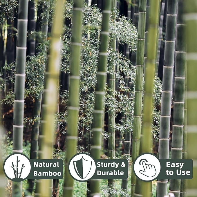 30Pcs / 7ft Bamboo Plant Stakes for Indoor Outdoor Plants, Garden Plant Support Sticks, Poles for Tomato Vegetables Beans Trees Potted Climbing Plants(0.32''-0.4'')
