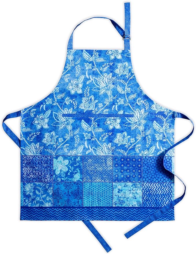 Maison d' Hermine Aprons for women with Pocket 100% Cotton (27.50"x31.50") | Adjustable Neck Strap & long ties Apron Men Chef Wedding Cooking Gardening Server Maid