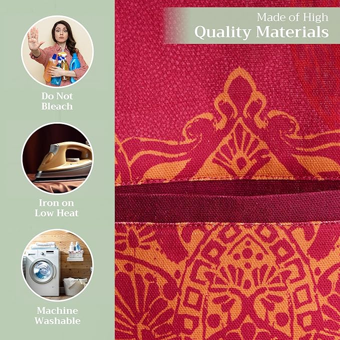 Maison d' Hermine Aprons for women with Pocket 100% Cotton (27.50"x31.50") | Adjustable Neck Strap & long ties Apron Men Chef Wedding Cooking Gardening Server Maid
