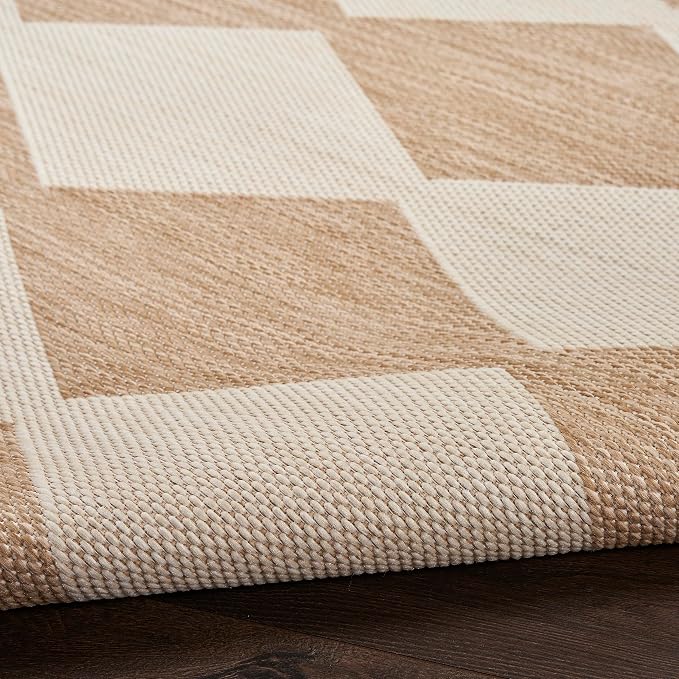 Nourison Home Positano Jute 7' x 10' Area Rug - Easy Clean, Non Shedding, Bed Room, Living Room, Dining Room, Kitchen (7' x 10')