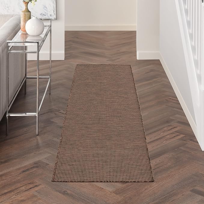 Nourison Home Positano Natural 2' x 6' Area Rug - Easy Clean, Non Shedding, Bed Room, Living Room, Dining Room, Kitchen (6' Runner)