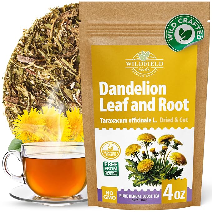 4 oz. Dandelion Leaf Root Tea Dandelion Tea Herbal (Taraxacum) - 113g Herbhojas Y Raнz De Diente De Leуn